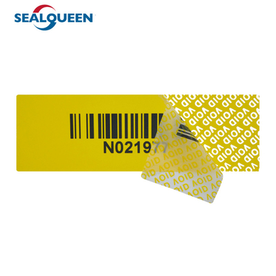Security Label One Time Use Anti Theft Warranty Sealing Sticker Tamper Evident Food Label