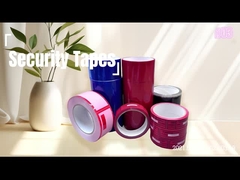 เทปป้องกันการปลอมแปลงสีแดงที่เชื่อถือได้ สําหรับการป้องกันสินค้าที่ปลอดภัยมาก